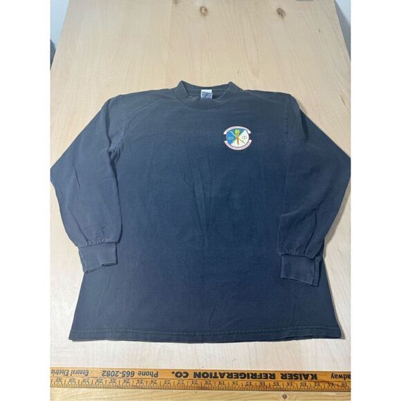 Vtg US Air Force One Team One fight Freedom Shirt L Military Army Flames Grunge - Picture 1 of 7